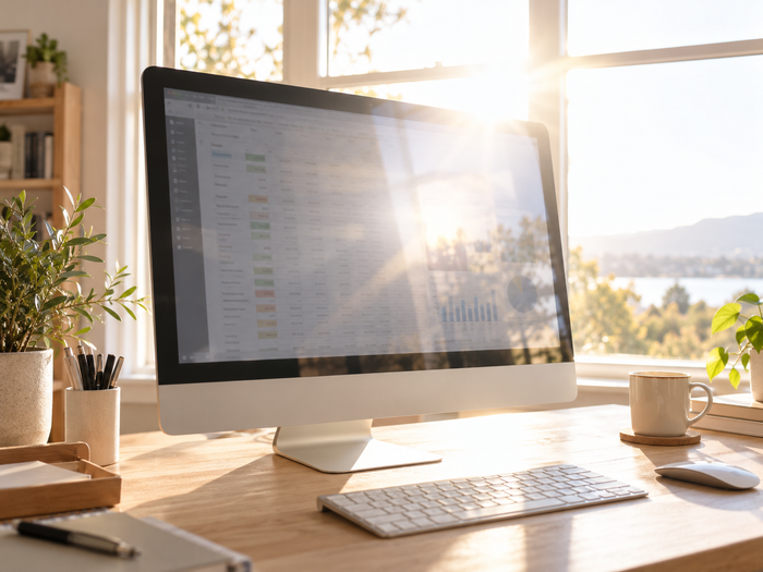Bright screens leave an after-image you have to clear